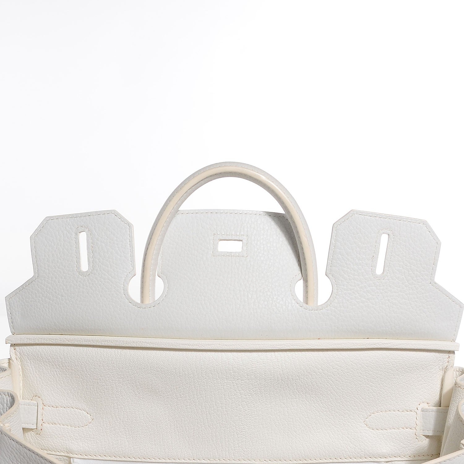 Hermes Taurillon Clemence Birkin 30 White 27 of 28