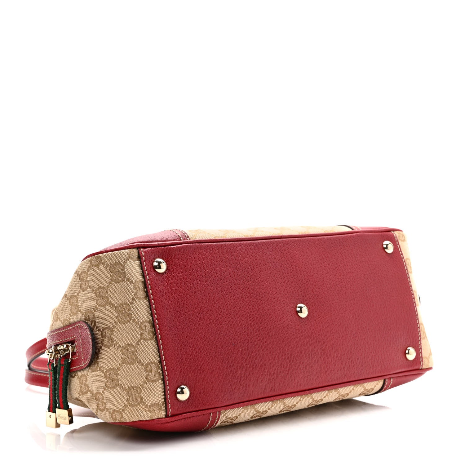 Gucci Monogram Small Princy Satchel Red 3 of 9