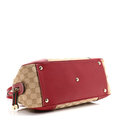 Gucci Monogram Small Princy Satchel Red 3 of 9