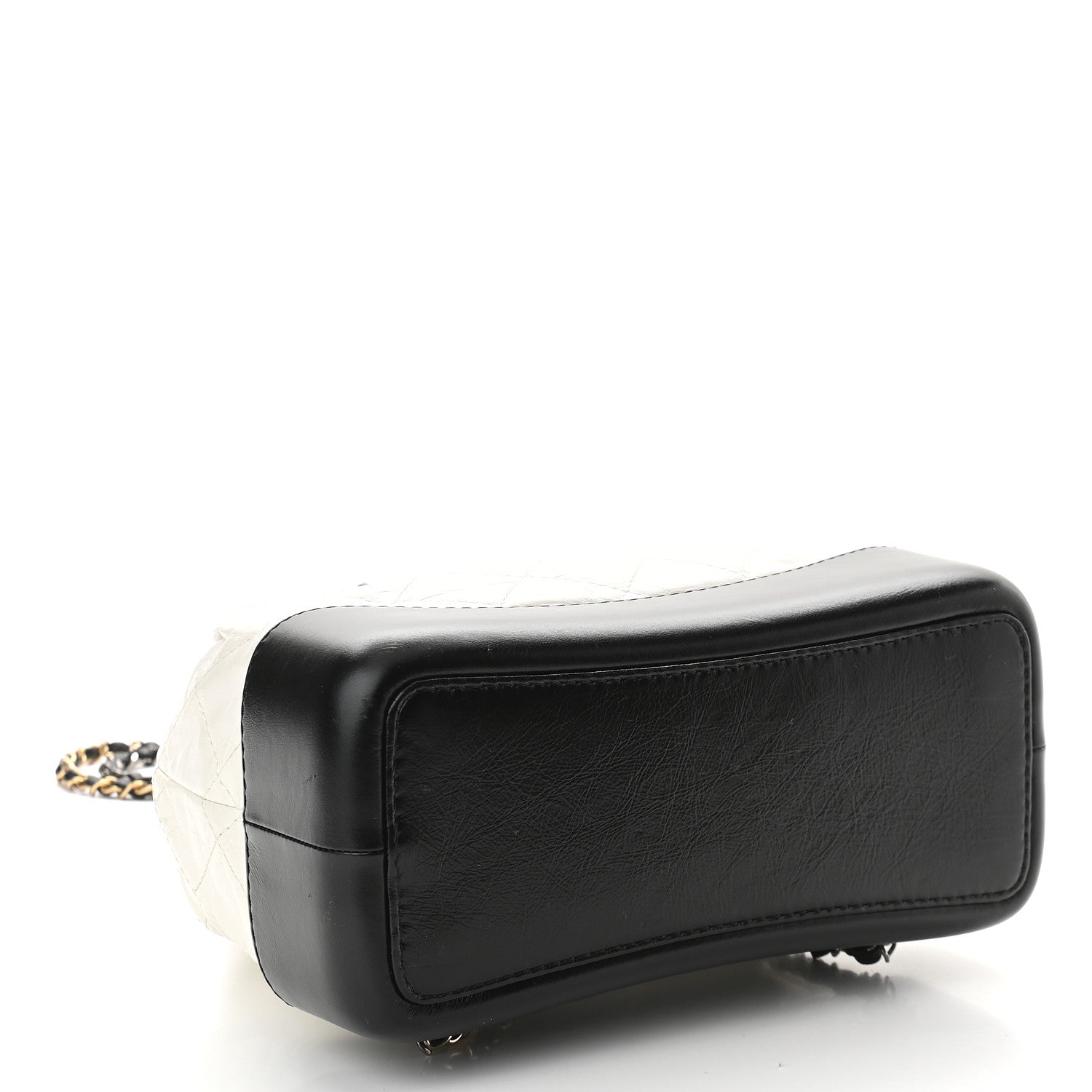 Chanel Aged Calfskin Quilted Small Gabrielle Backpack Black White 4 of 9
