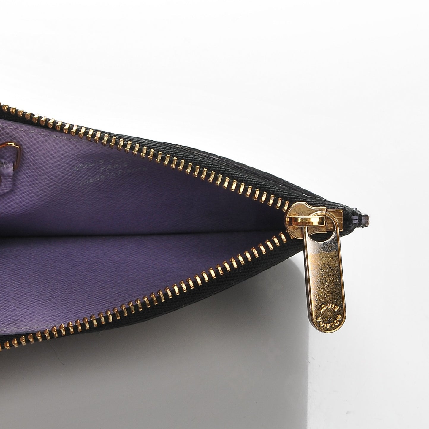 Monogram Multicolor Key Pouch Black Violet