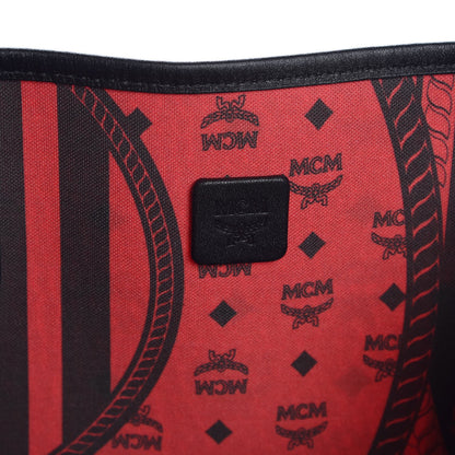 MCM Visetos Medium Reversible Shopper Tote Ruby Red 10 of 12