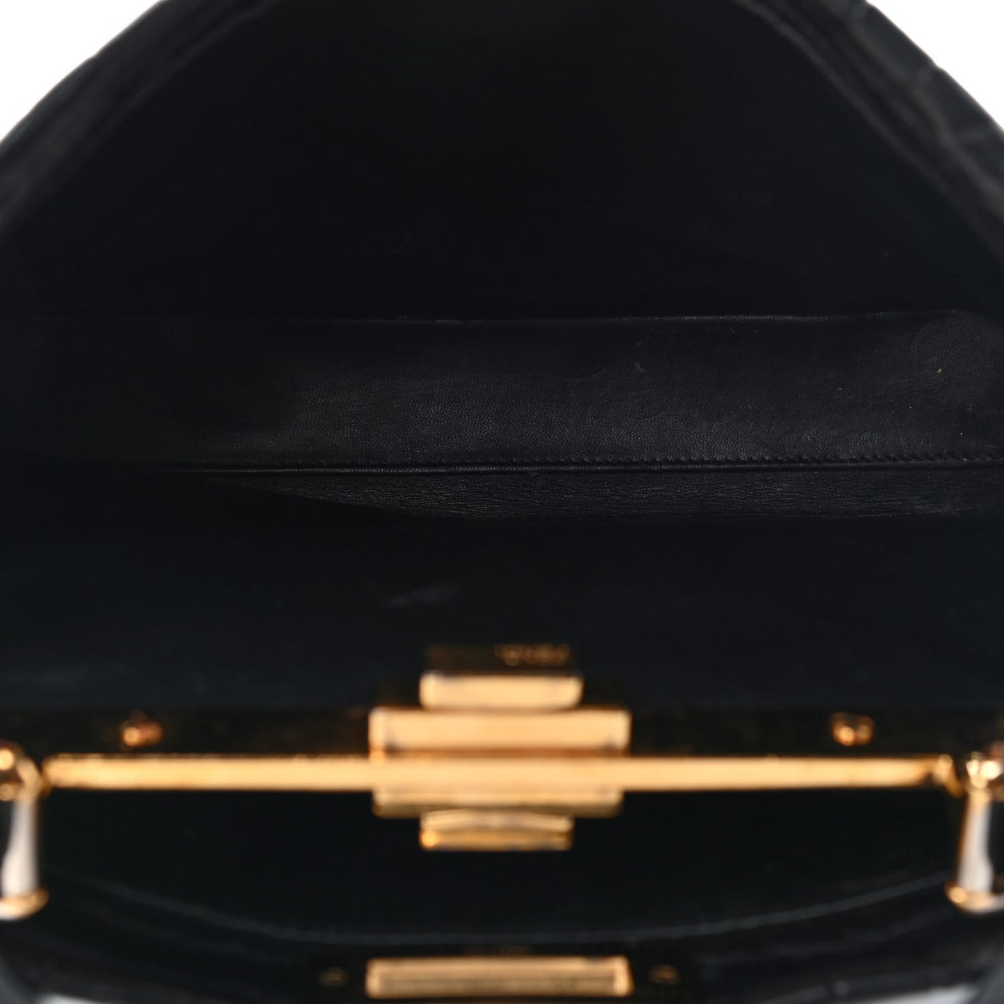 Crocodile Medium Peekaboo Iconic Satchel Black