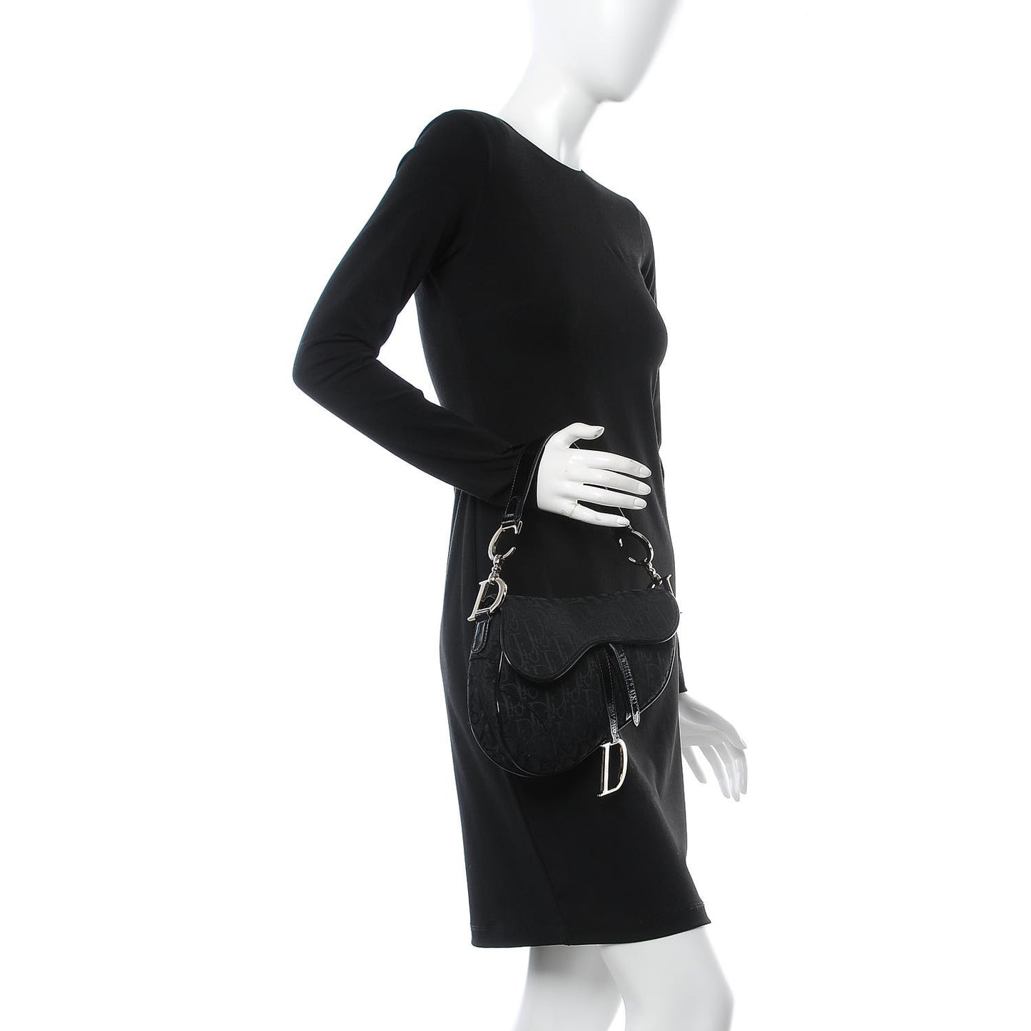 Monogram Saddle Bag Black