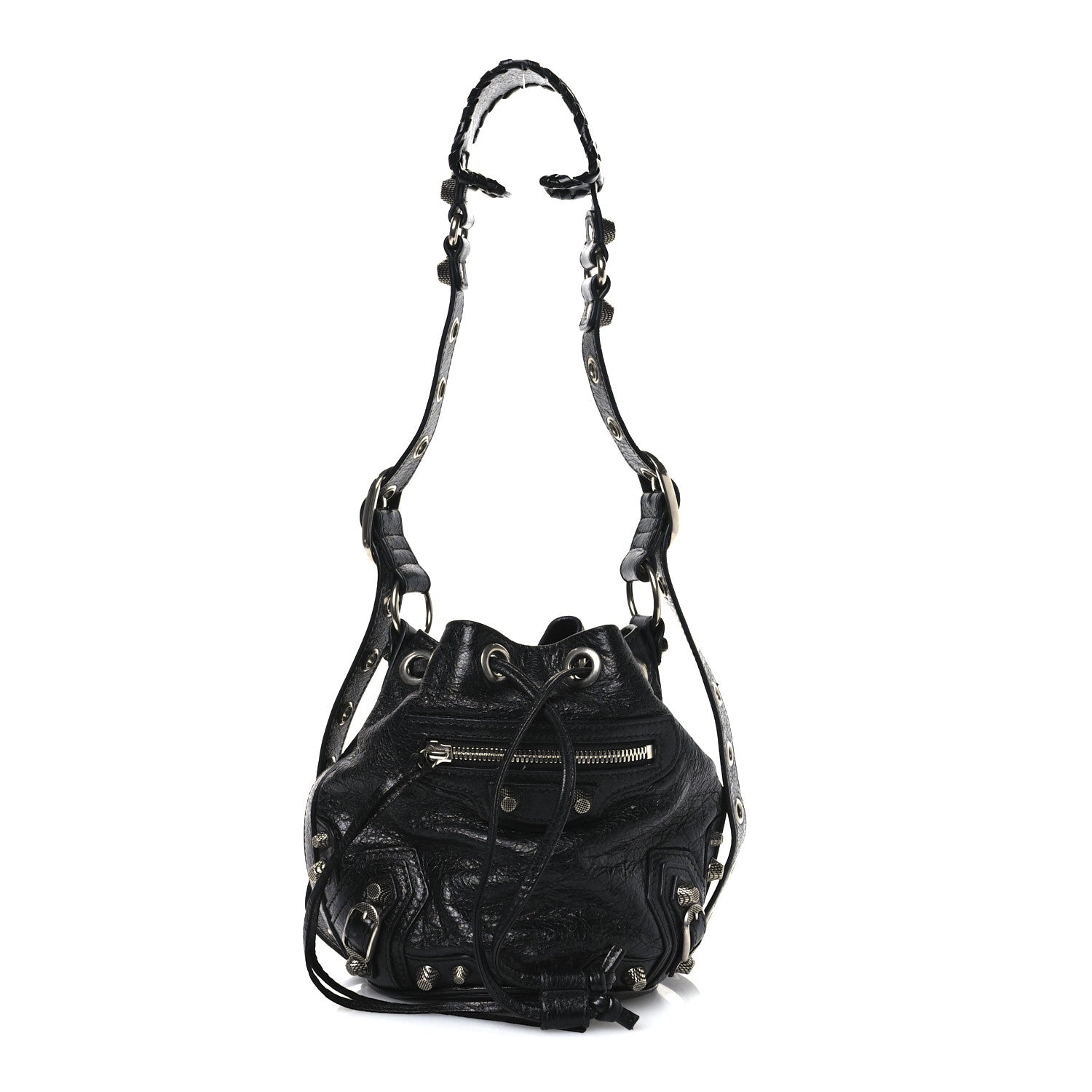 Balenciaga Agneau Arena Le Cagole Bucket Bag XS Black 1 of 13