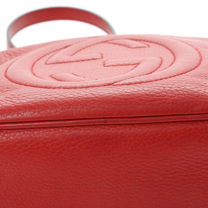 Gucci Pebbled Calfskin Small Soho Disco Bag Tabasco Red 11 of 15