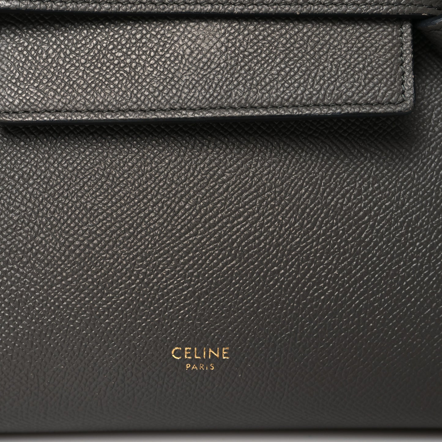 Grained Calfskin Nano Belt Bag Grey