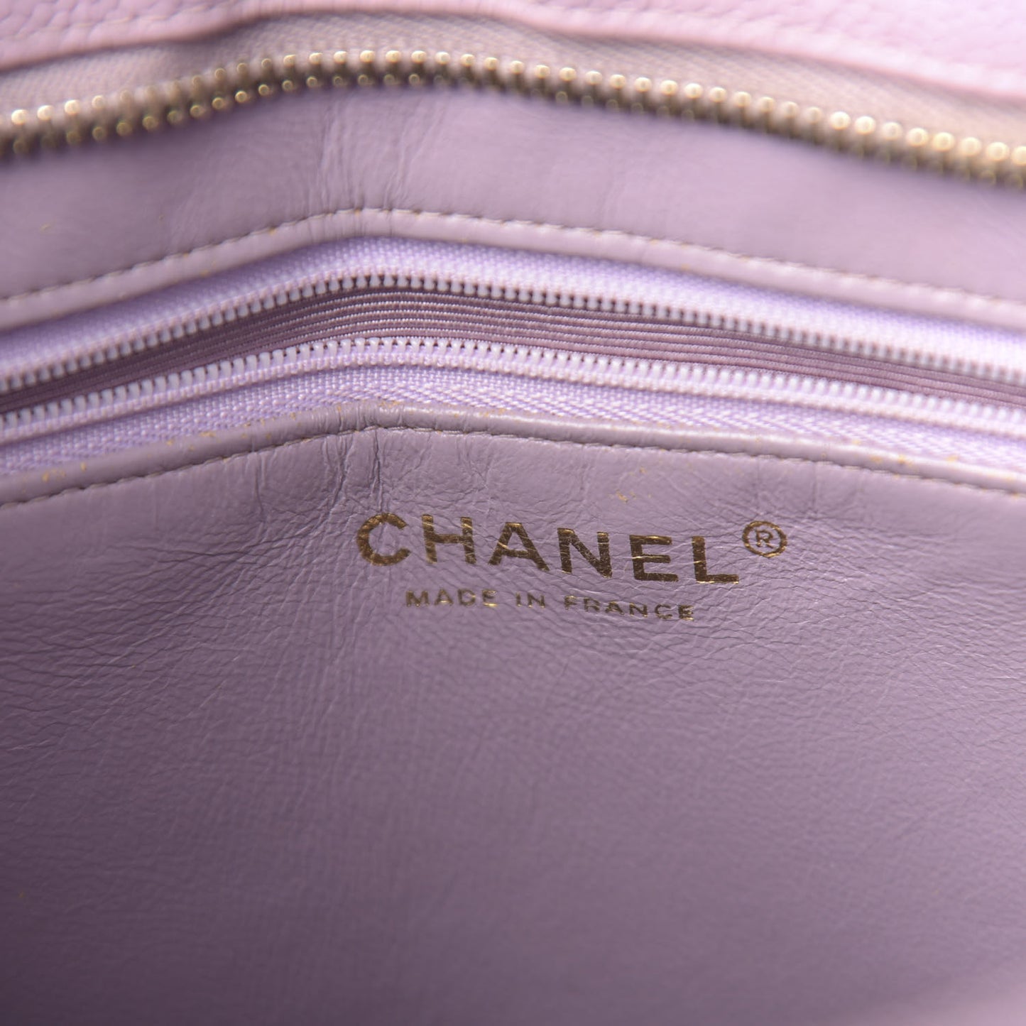 Caviar Quilted Medallion Tote Purple