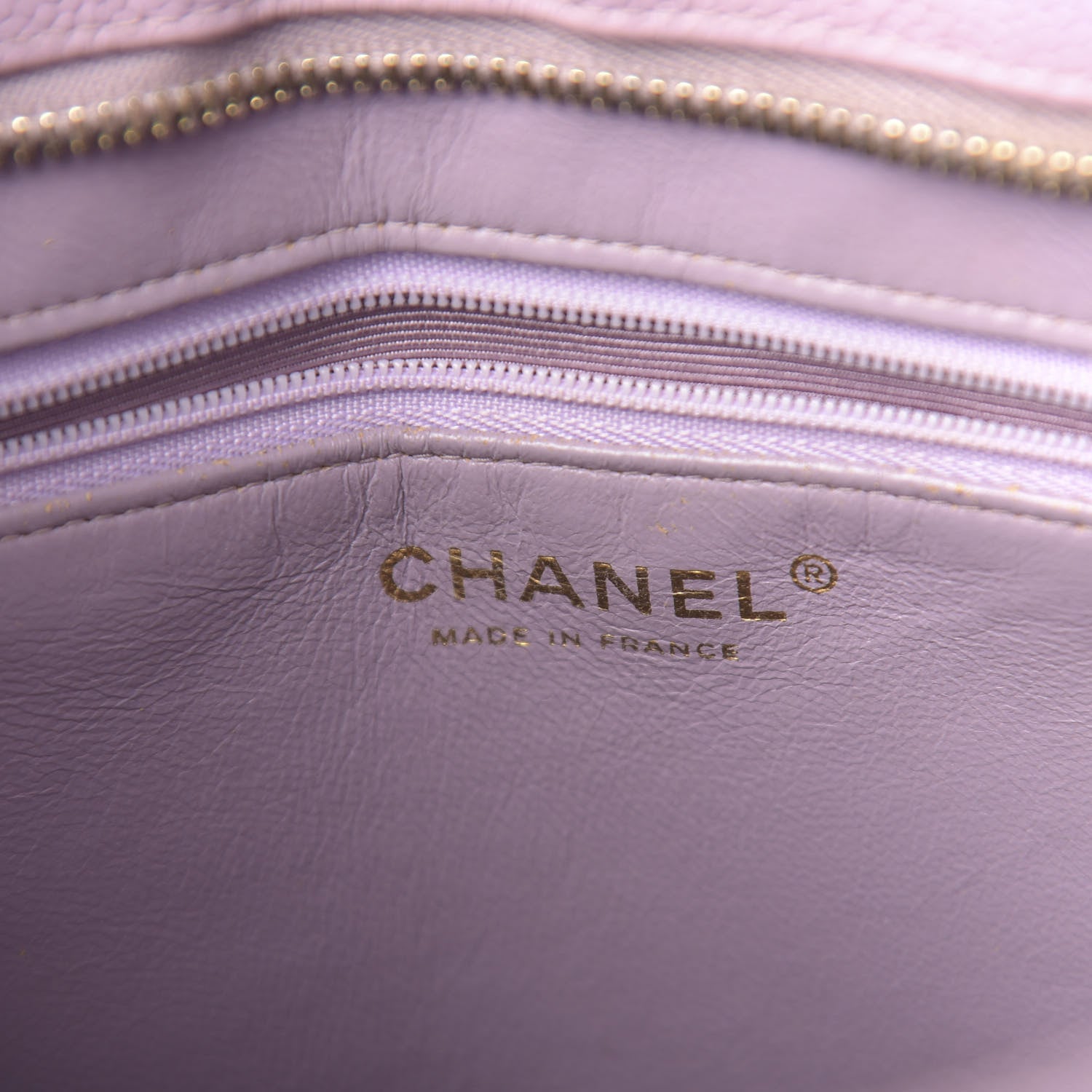 Chanel Caviar Quilted Medallion Tote Purple 8 of 12