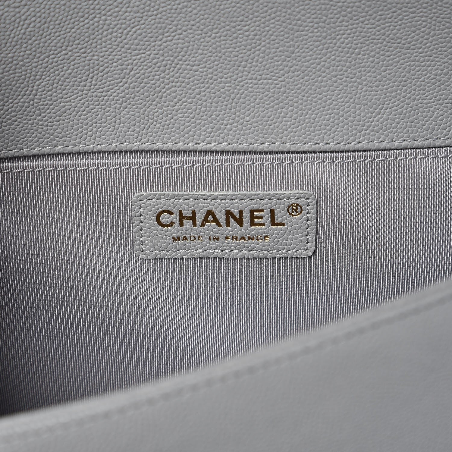 Chanel Caviar Quilted Medium Boy Flap Grey 6 of 8