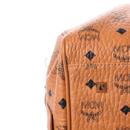 MCM Visetos Large Traveler Weekender Bag Cognac 12 of 12