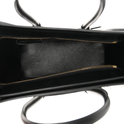 Celine Drummed Calfskin Suede Tri-color Micro Luggage Almond 5 of 12