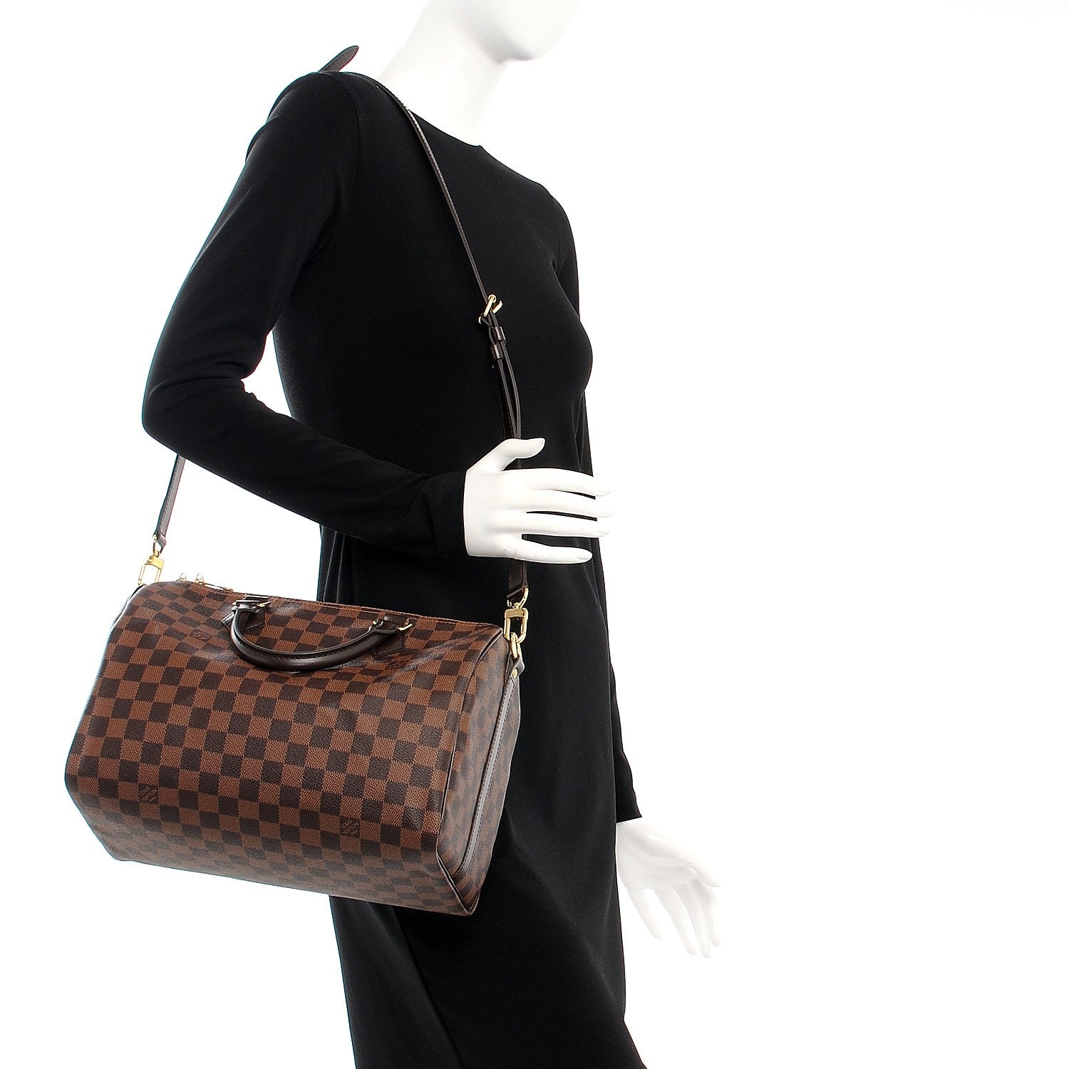 Louis Vuitton Damier Ebene Speedy Bandouliere 30 2 of 10