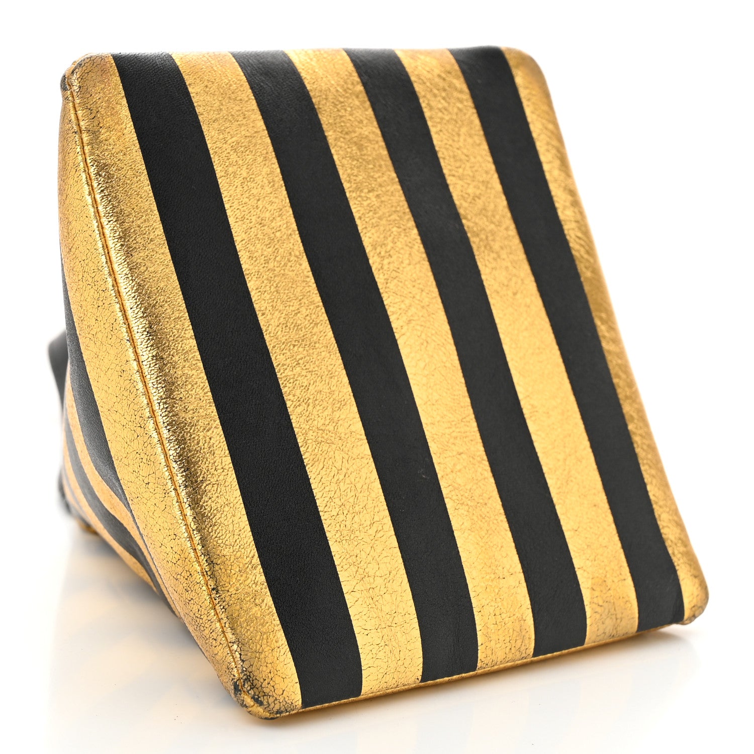 Chanel Metallic Lambskin CC Kheops Pyramid Bag Gold Black 4 of 10