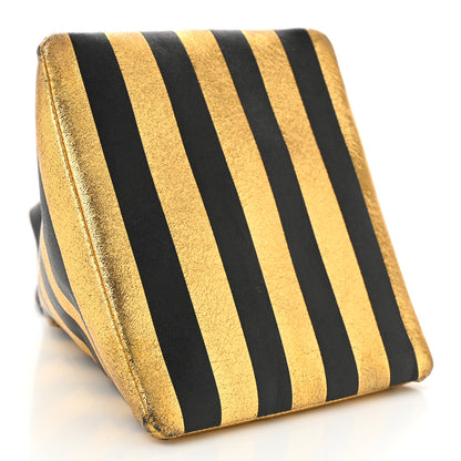Chanel Metallic Lambskin CC Kheops Pyramid Bag Gold Black 4 of 10