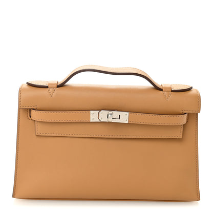 Hermes Swift Kelly Pochette Clutch Biscuit 1 of 12
