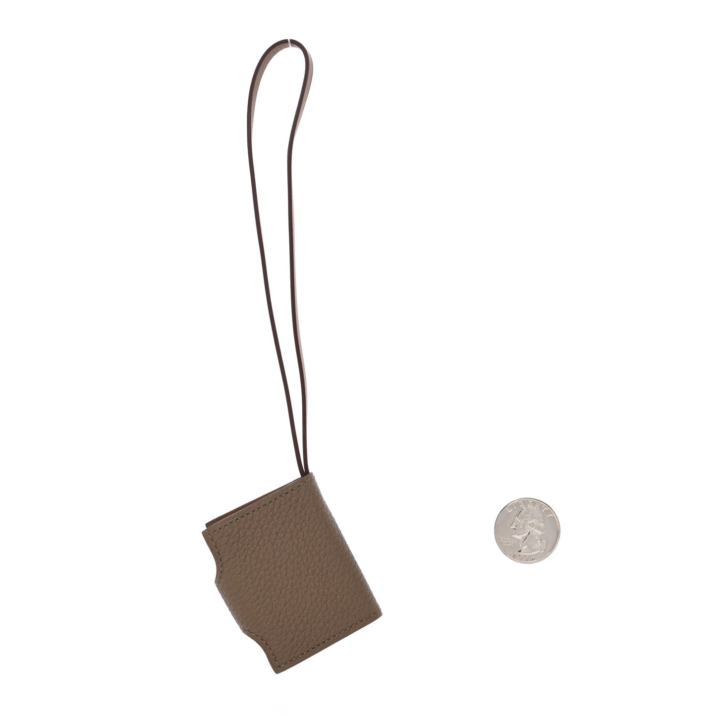 Togo Swift Verso Ulysse Nano Bag Charm Etoupe Alezan