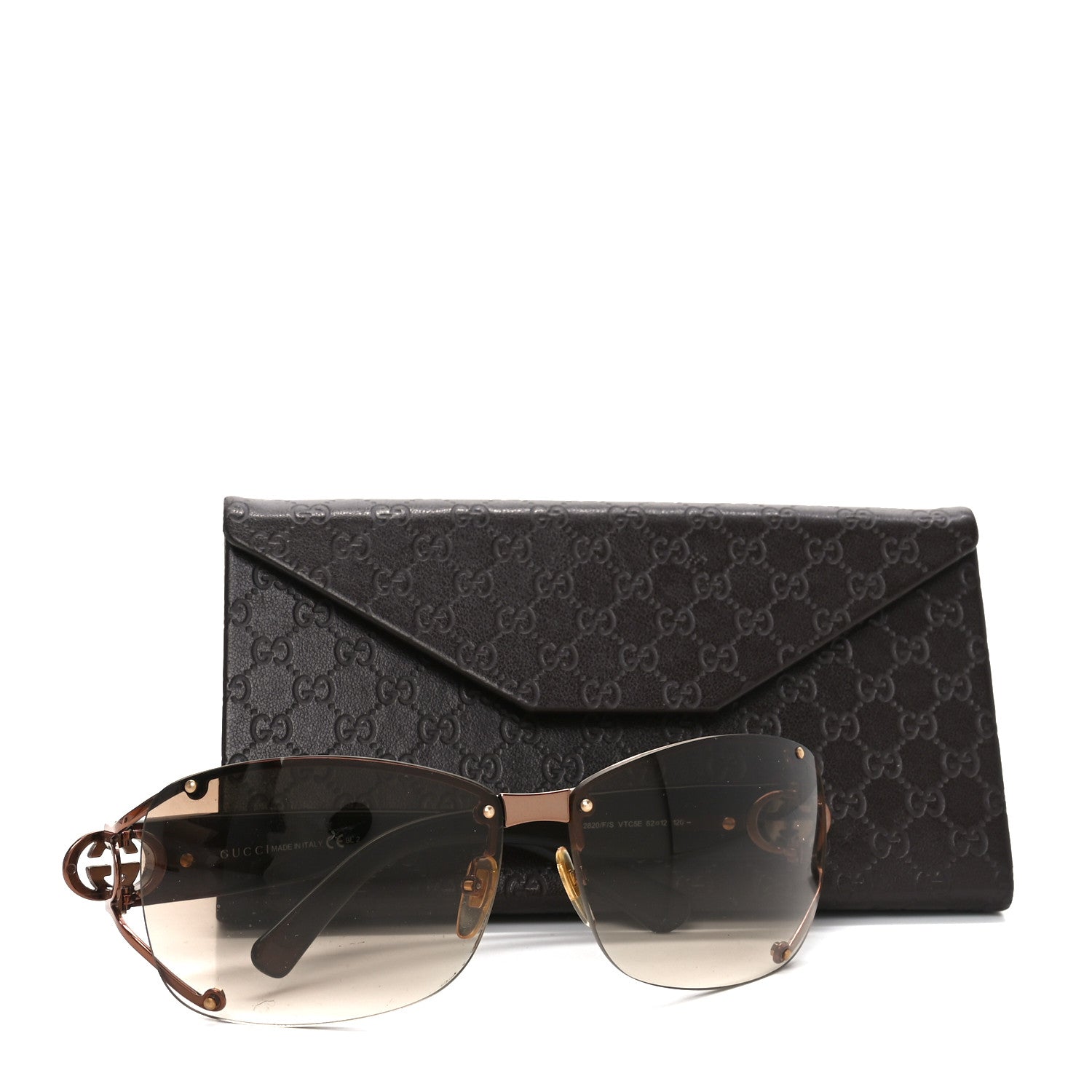 Gucci Crystal GG Sunglasses GG2820/F/S Brown 7 of 7