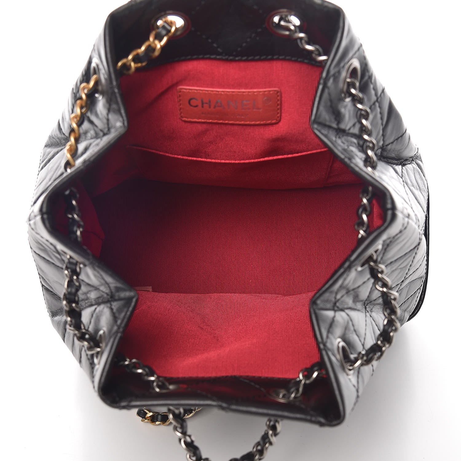 Chanel Aged Calfskin Quilted Small Gabrielle Backpack Black 5 of 14