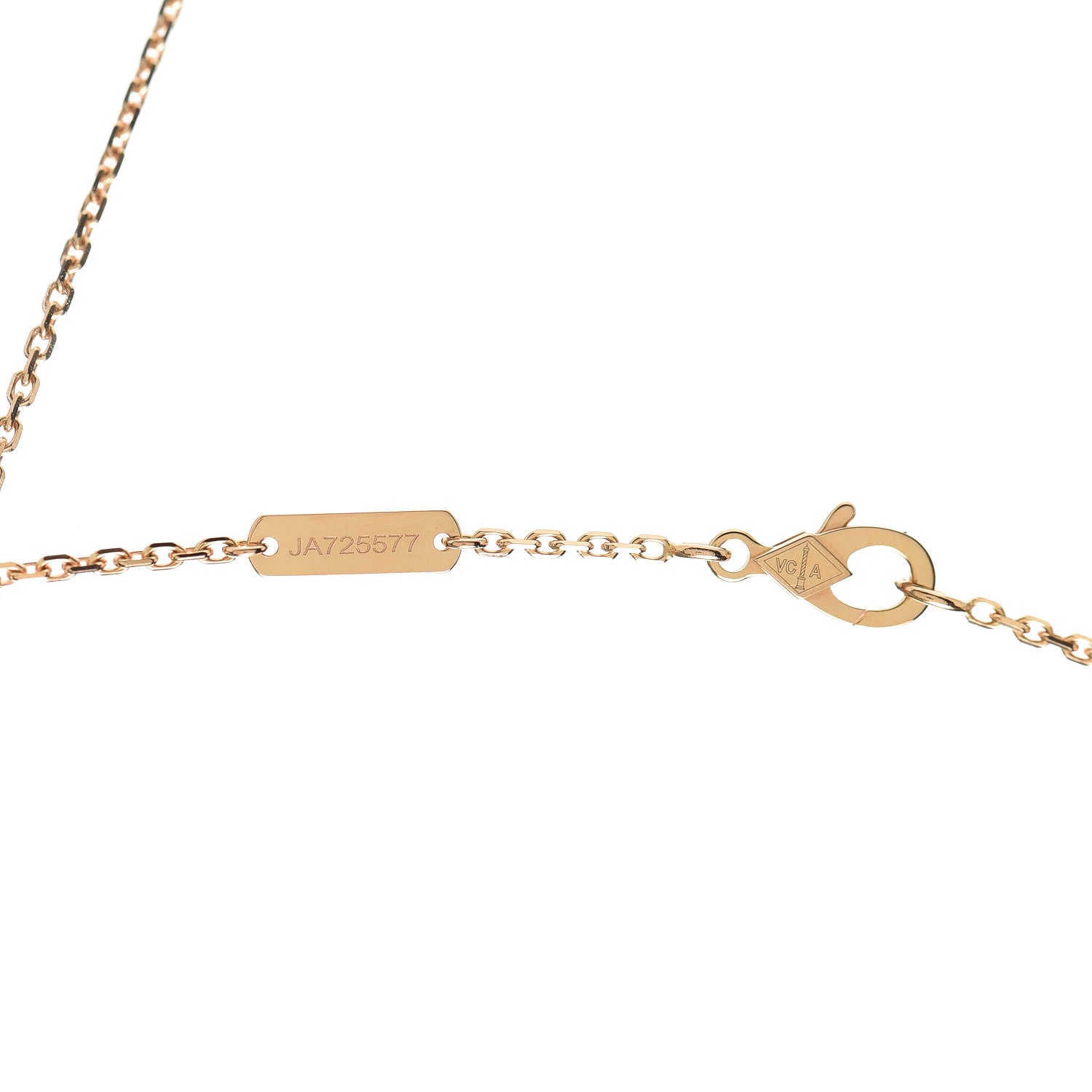 Van Cleef & Arpels 18K Rose Gold Gray Mother of Pearl Vintage Alhambra Pendant Necklace 5 of 7