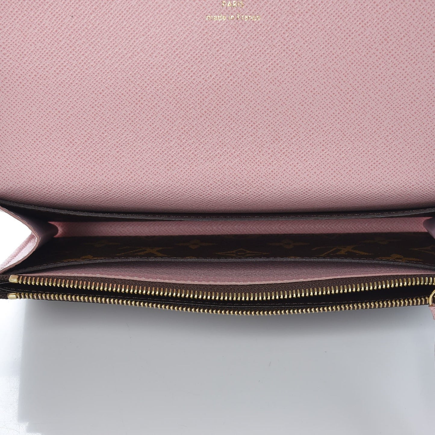 Monogram Emilie Wallet Rose Ballerine