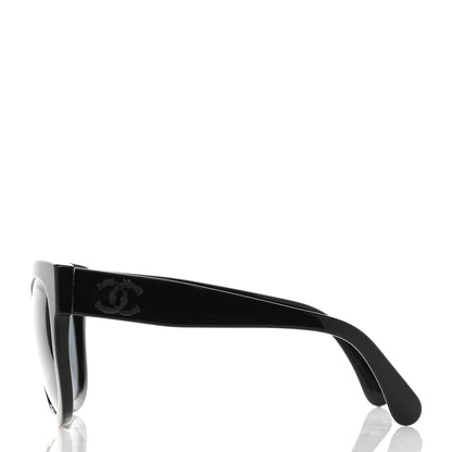 Chanel Acetate Butterfly Signature CC Sunglasses 5358 Black 3 of 8