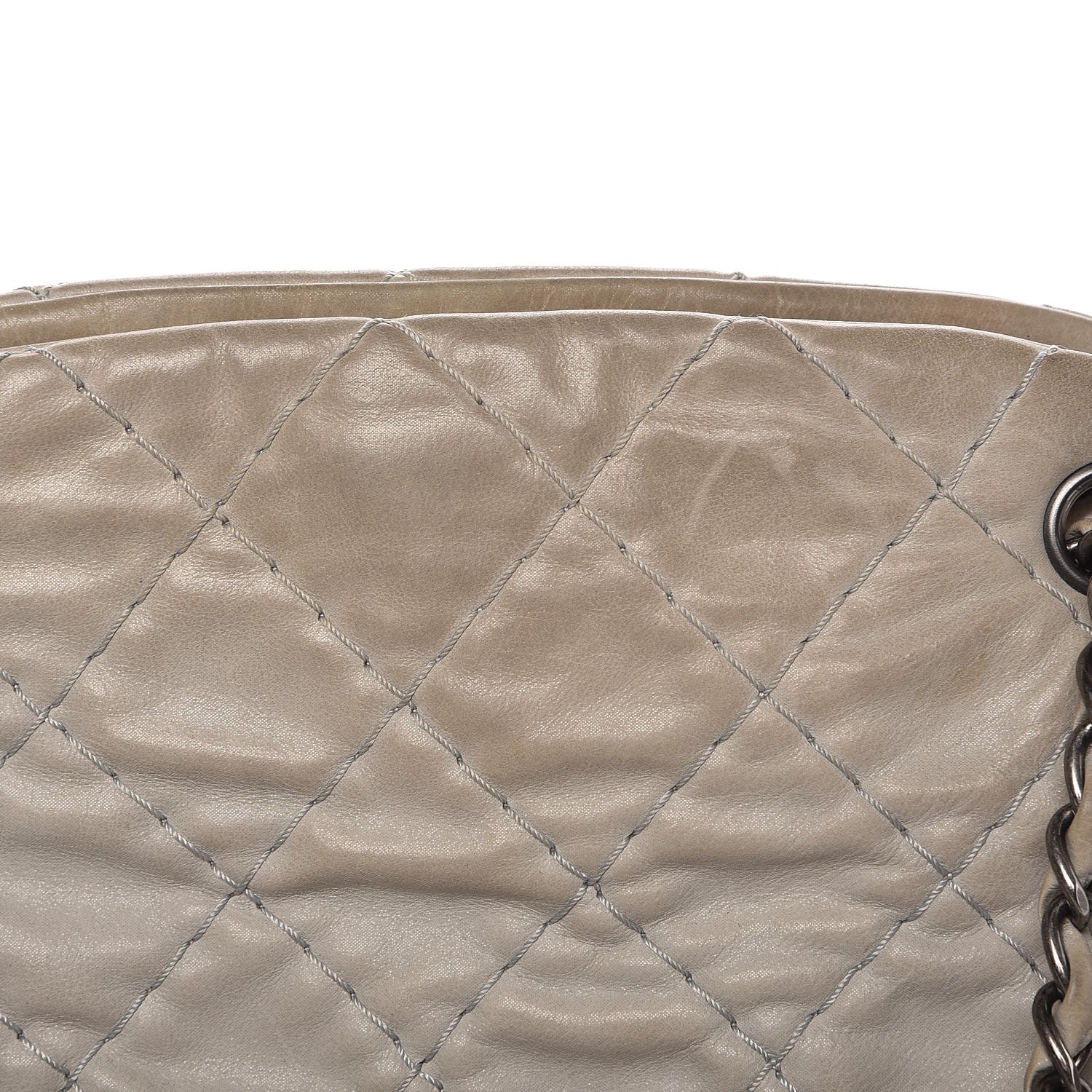 Chanel Iridescent Calfskin Large Just Mademoiselle Grey 8 of 17