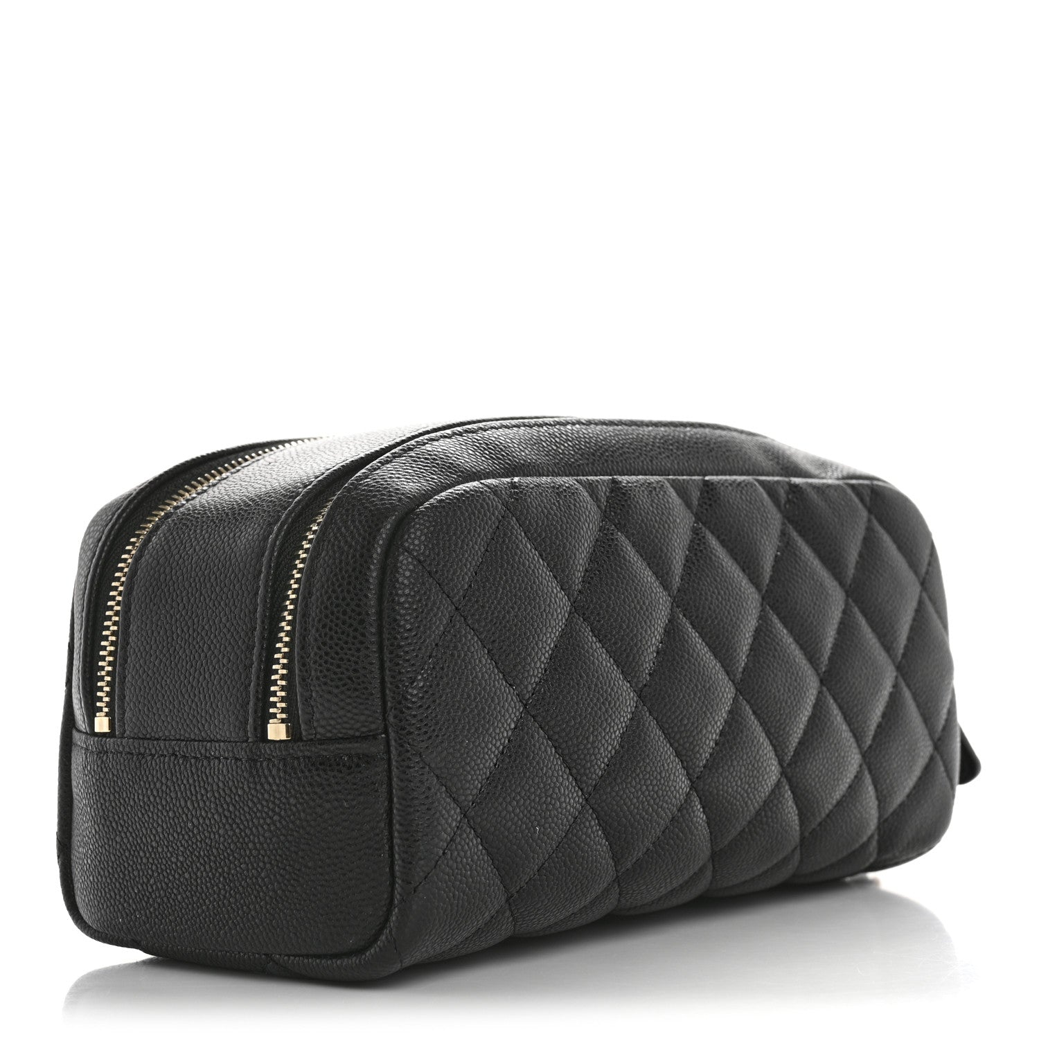 Chanel Caviar Quilted Toiletry Case With Chain Black 3 of 8
