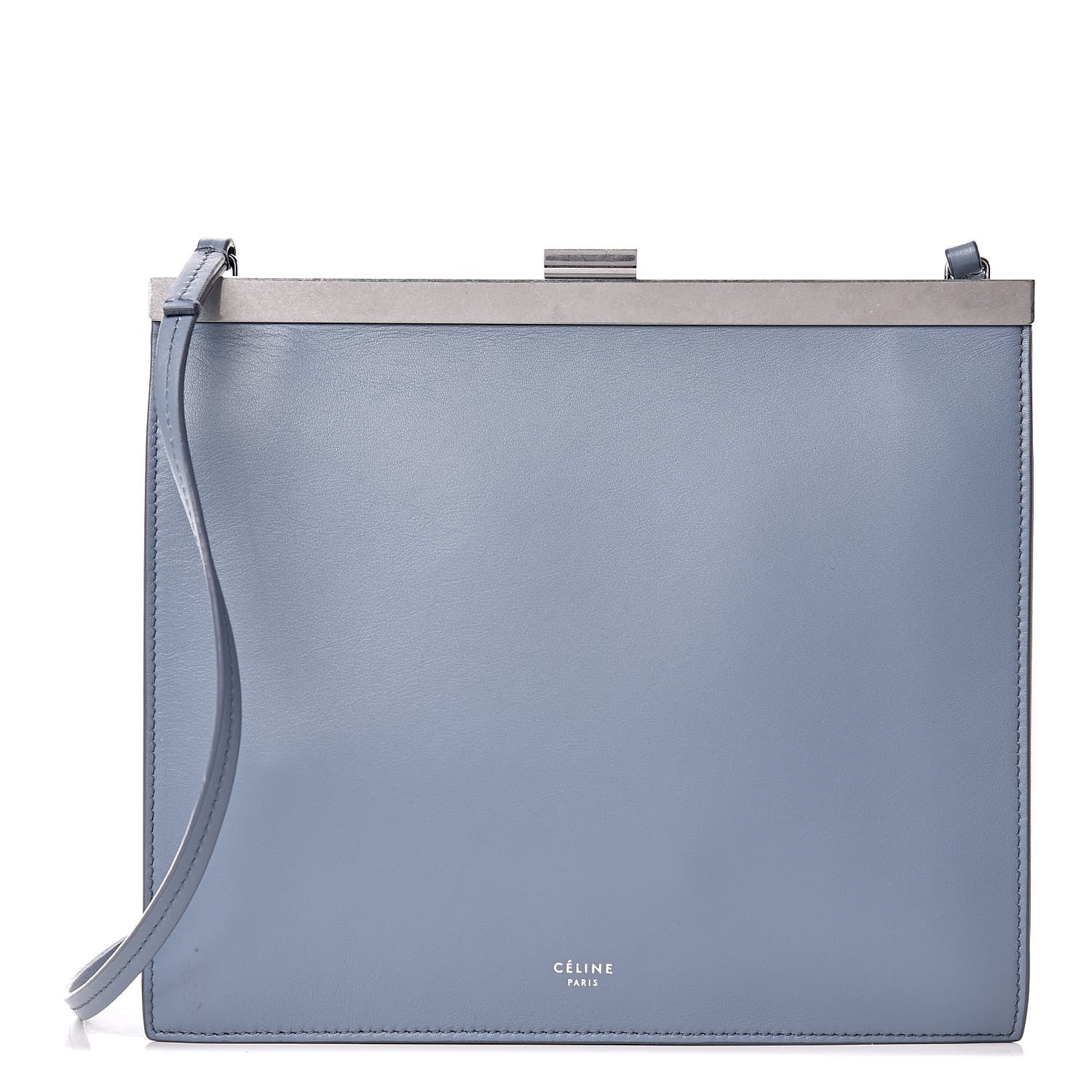 Celine Smooth Calfskin Mini Clasp Bag Medium Blue 1 of 11