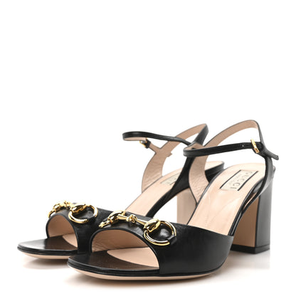 Gucci Malaga Kid Horsebit Lady 75mm Sandals 36.5 Black 4 of 9