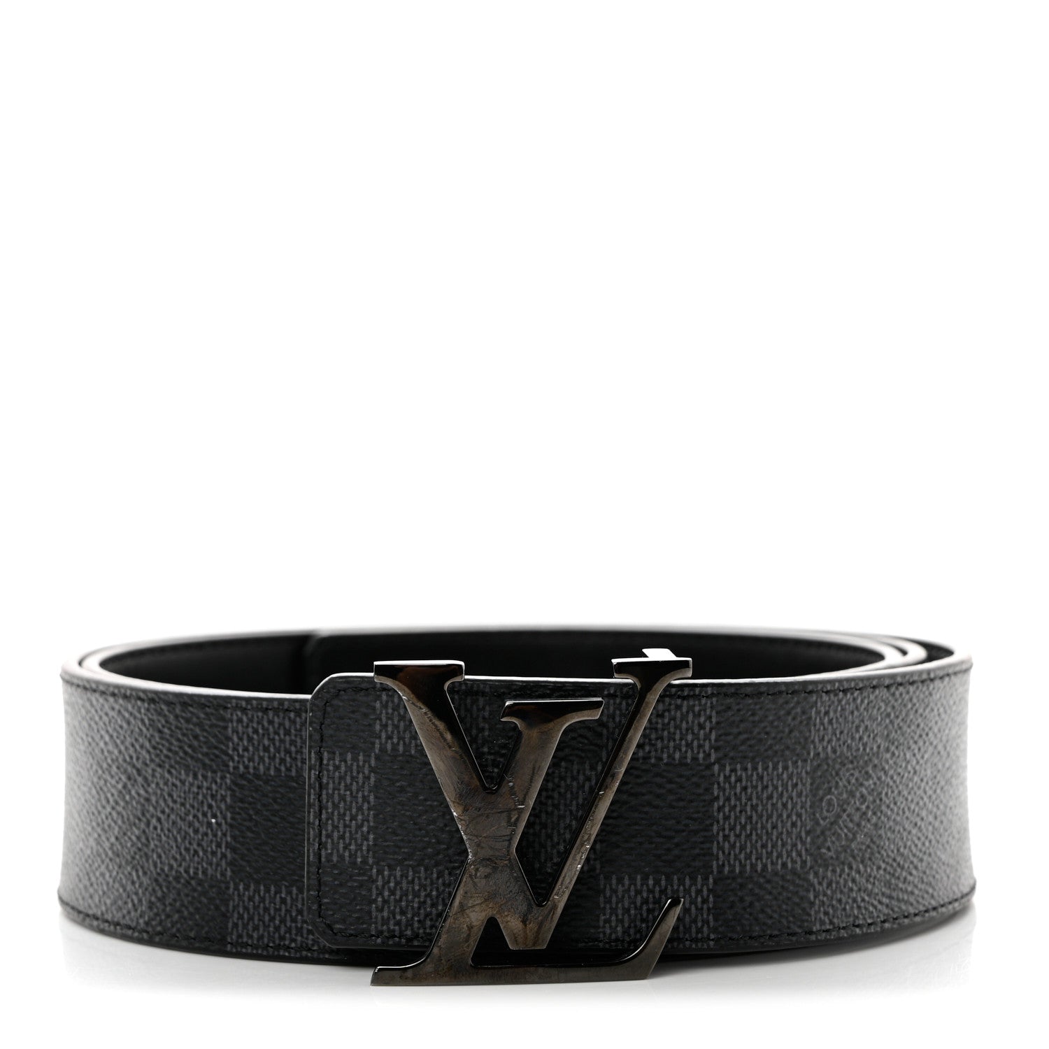 Louis Vuitton Damier Graphite 40mm LV Initiales Belt 95 38 1 of 6