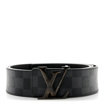 Louis Vuitton Damier Graphite 40mm LV Initiales Belt 95 38 1 of 6