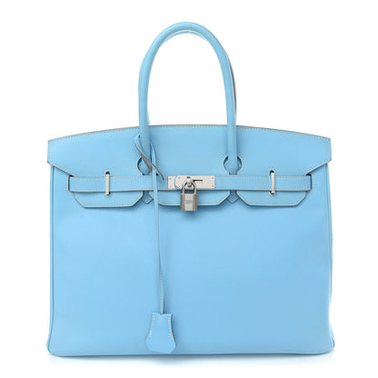 Hermes Epsom Candy Birkin 35 Celeste Mykonos 1 of 12