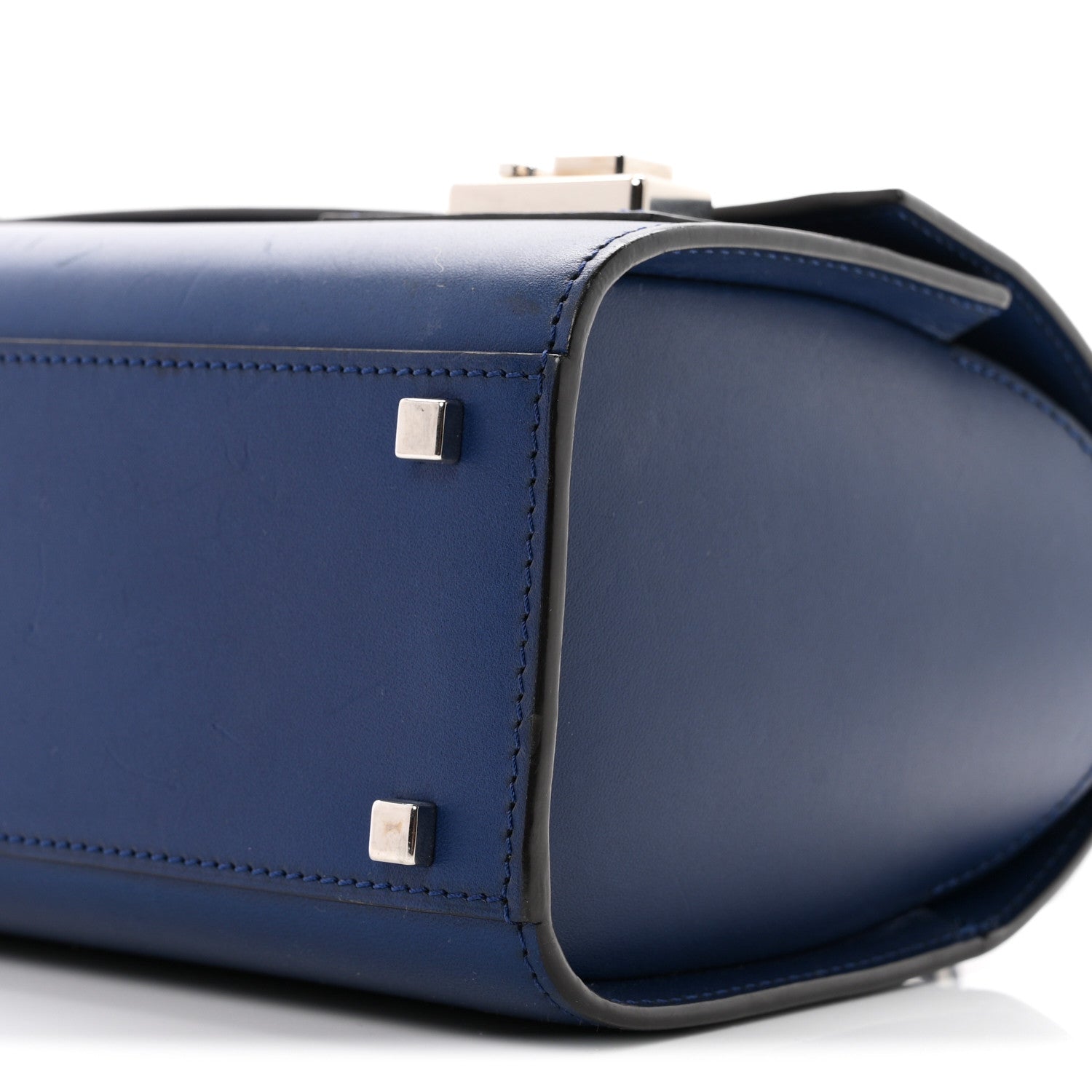 Moynat Box Calfskin Cabotin Blue 9 of 9