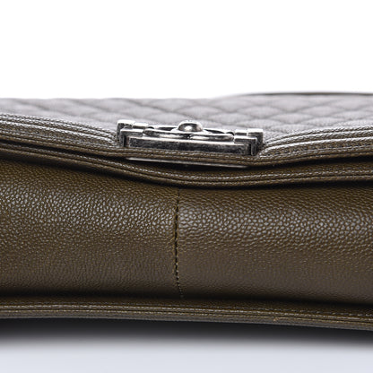 Chanel Caviar Quilted New Medium Boy Flap Khaki 9 of 12
