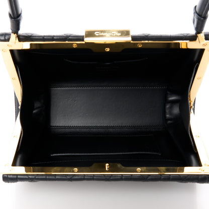 Christian Dior Calfskin Cannage Frame Bag Black 6 of 10