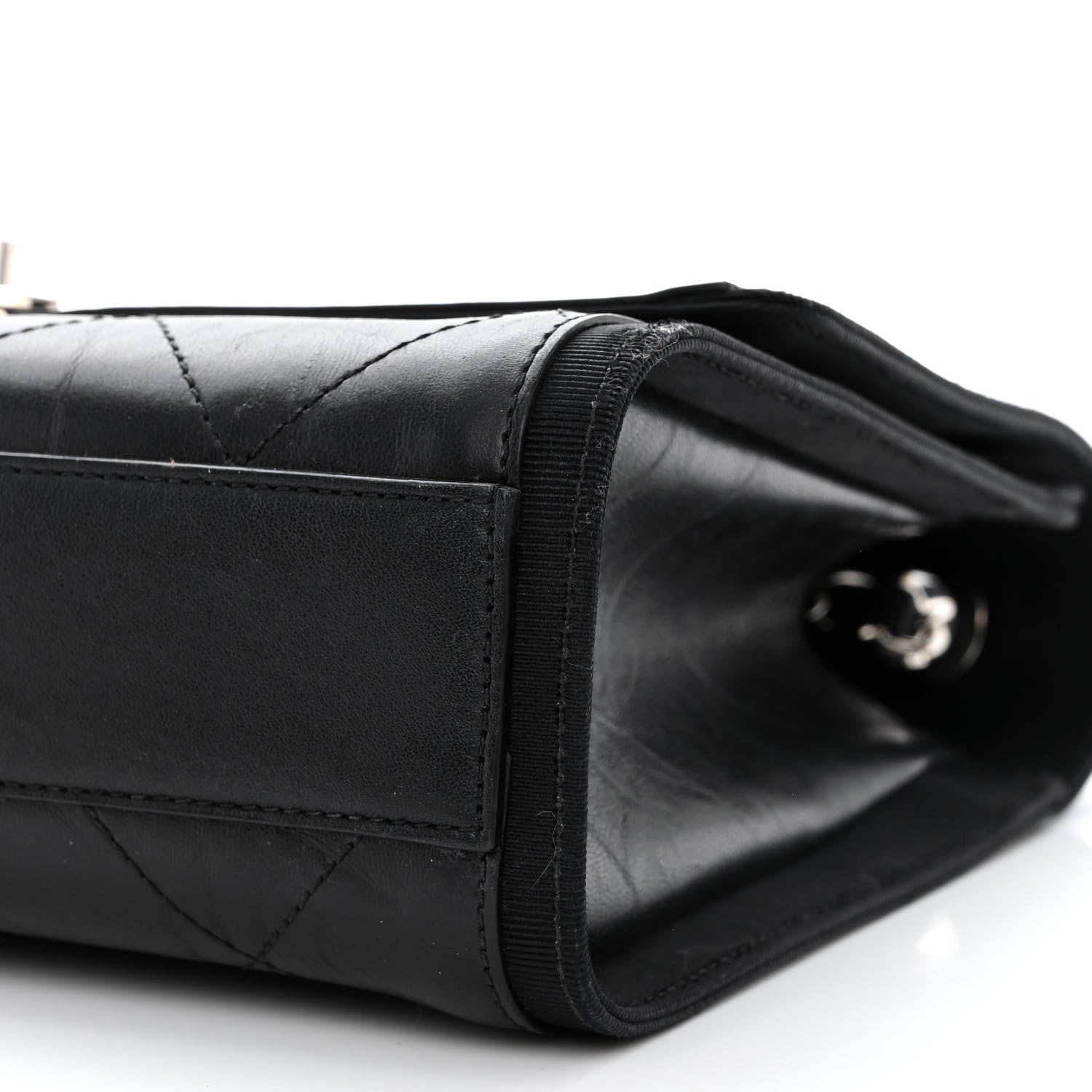 Chanel Crumpled Calfskin Flap Bag Black 10 of 11