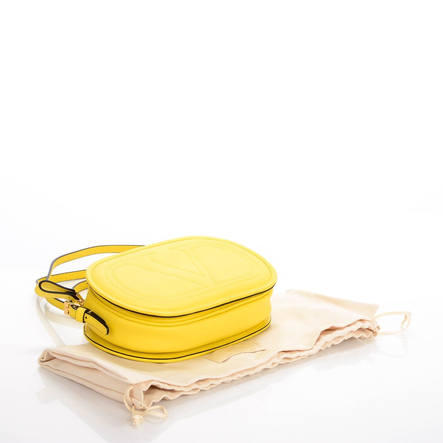 Vitello Small Logo Go Crossbody Bag Naples Yellow