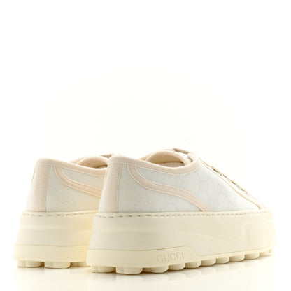 Gucci GG Monogram Womens 1977 Tennis Platform 52mm Sneakers 37 Great White Mystic White 4 of 8