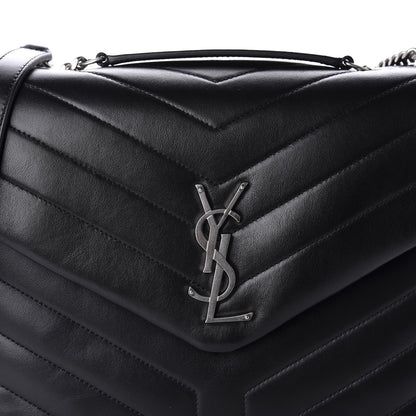 Saint Laurent Calfskin Y Quilted Monogram Medium Loulou Chain Satchel Black 11 of 11