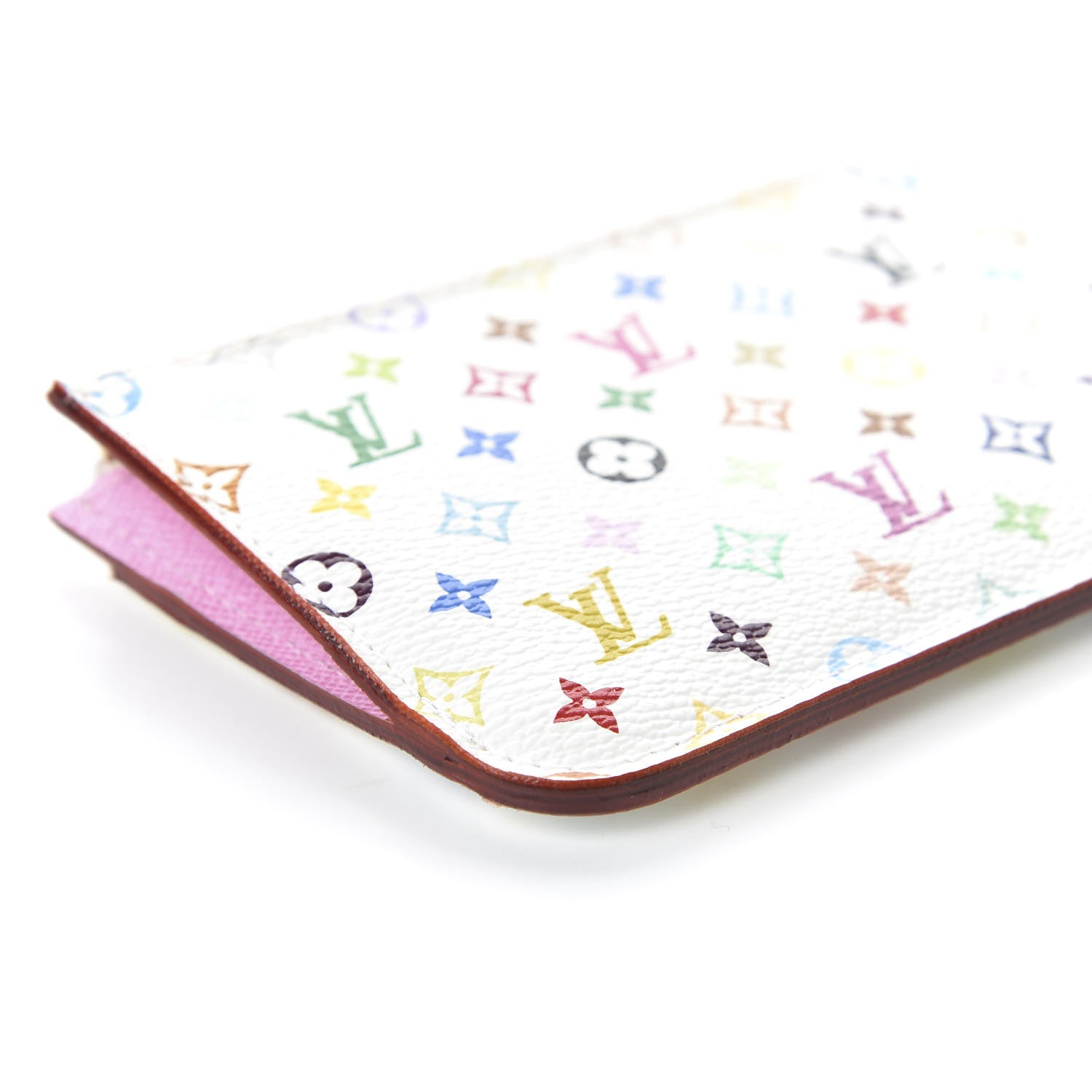 Louis Vuitton Monogram Multicolor Key Pouch White Litchi 6 of 9