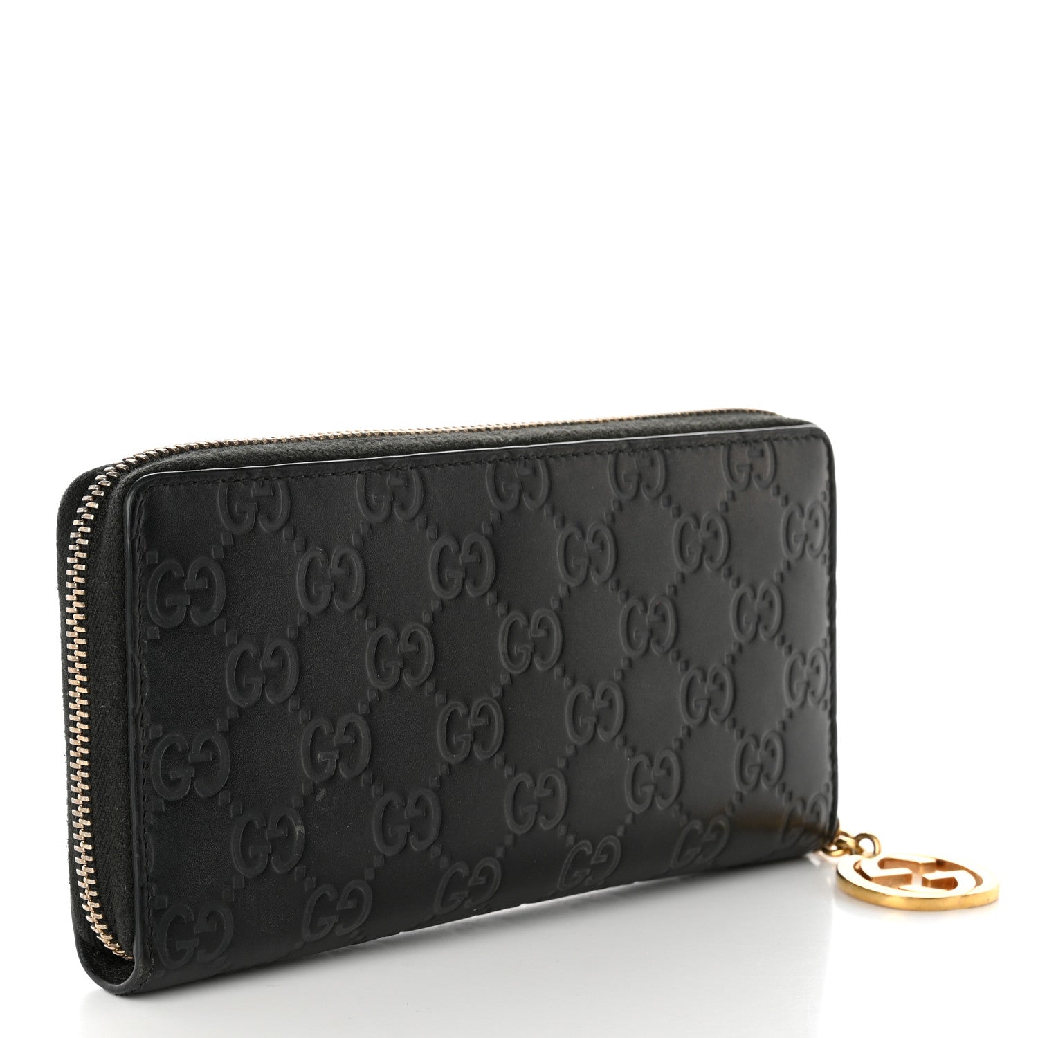 Gucci Guccissima GG Pierce Zip Around Wallet Black 3 of 11