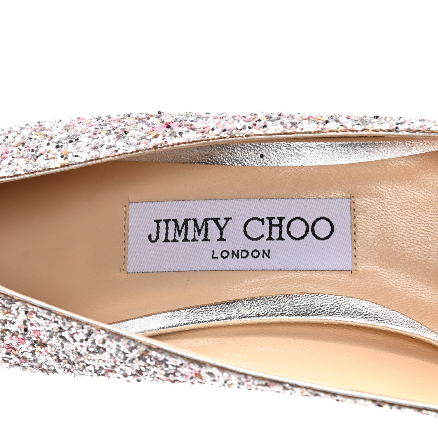 Jimmy Choo Coarse Glitter Calfskin Billie 85 Pump 38.5 Metallic 9 of 10