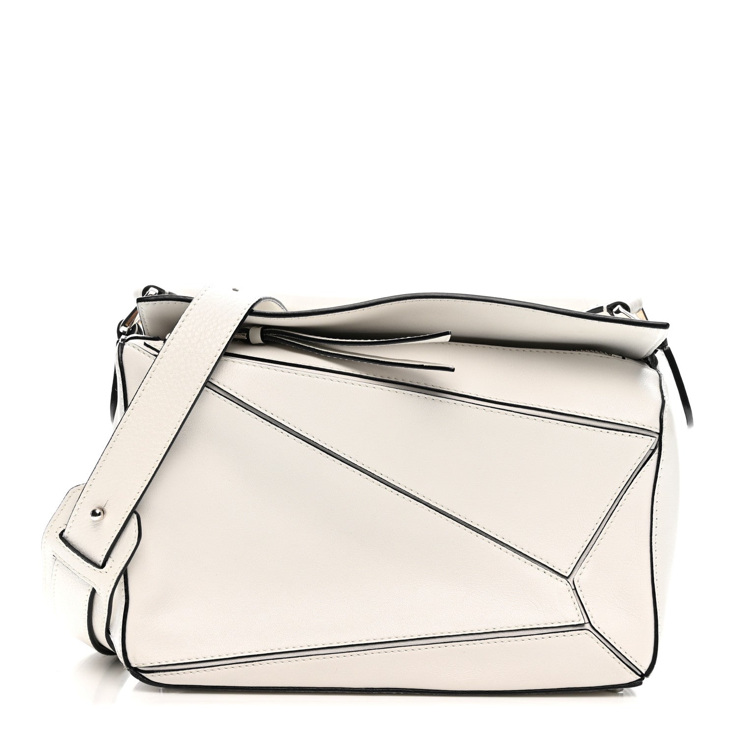 Loewe Calfskin Small Puzzle Bag White 1 of 13