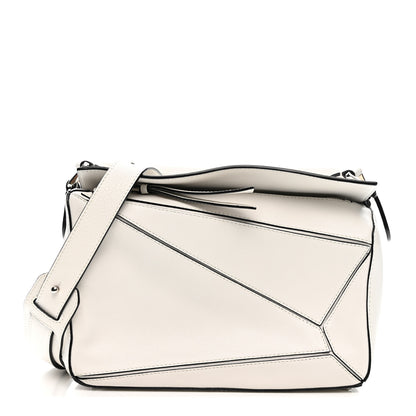 Loewe Calfskin Small Puzzle Bag White 1 of 13