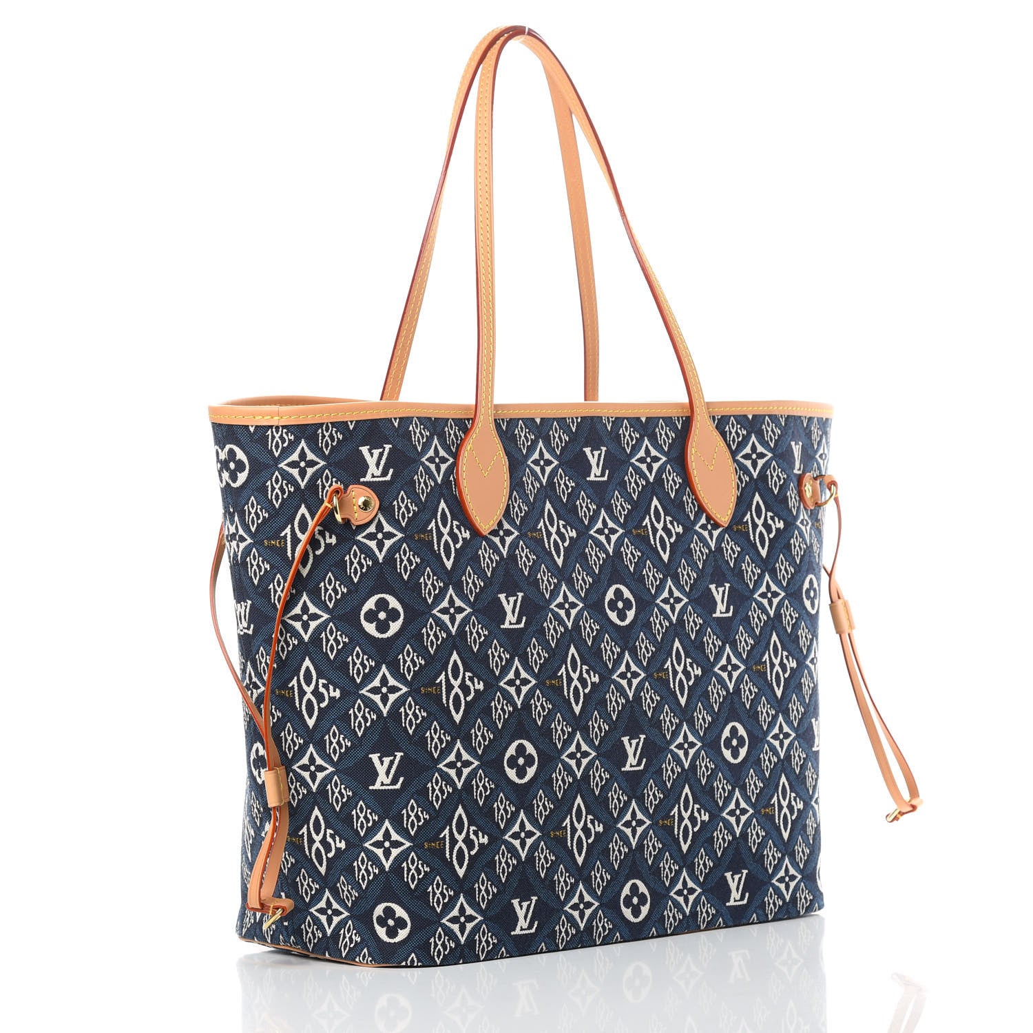 Louis Vuitton Jacquard Since 1854 Neverfull MM Blue 3 of 10
