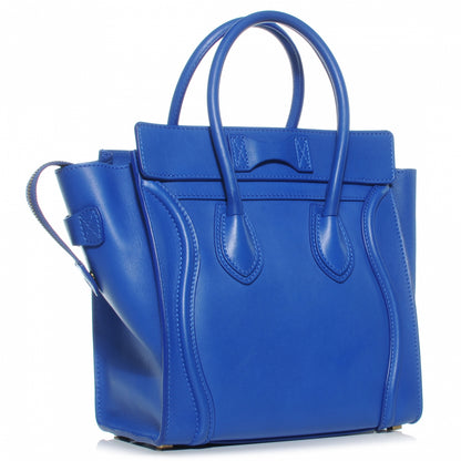 Celine Smooth Calfskin Micro Luggage Royal Blue 3 of 10