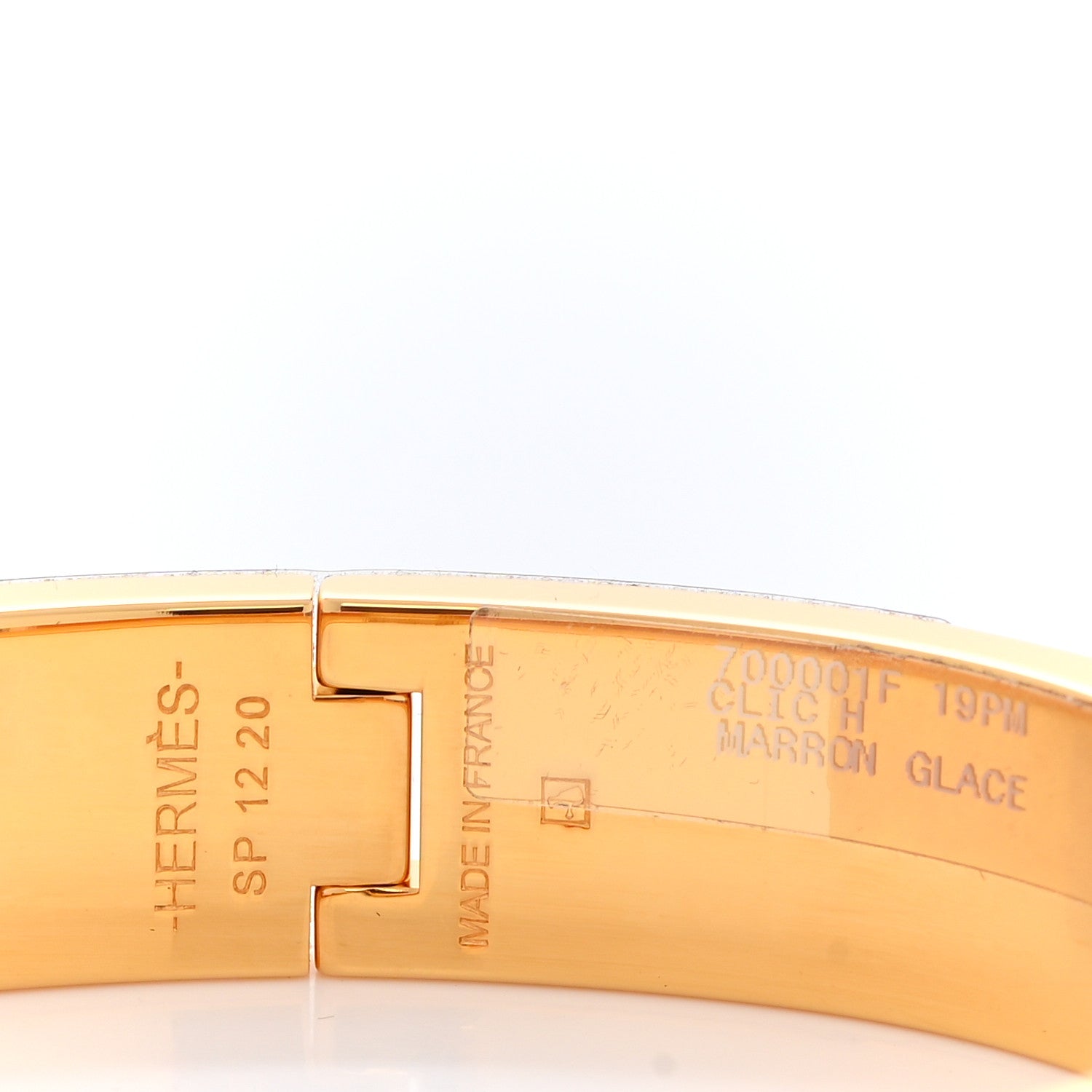 Hermes Enamel Narrow Clic Clac H Bracelet PM Marron Glace 4 of 6