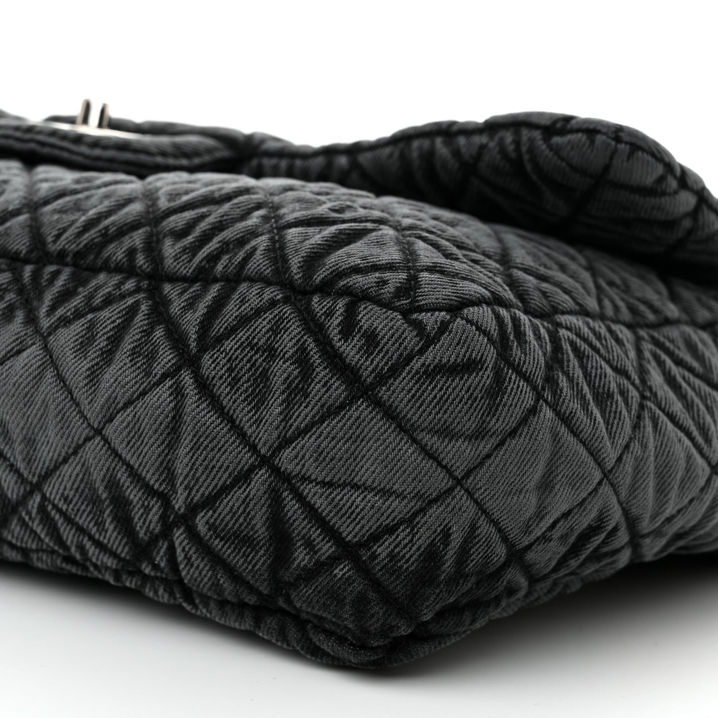 Denim Quilted Denimpression Flap Grey Black