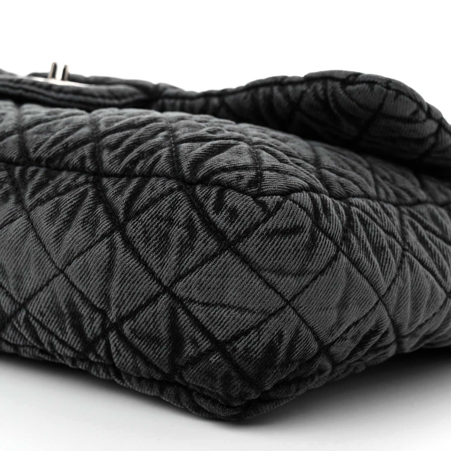 Chanel Denim Quilted Denimpression Flap Grey Black 11 of 11